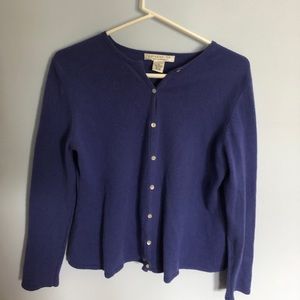 Indigo cashmere cardigan